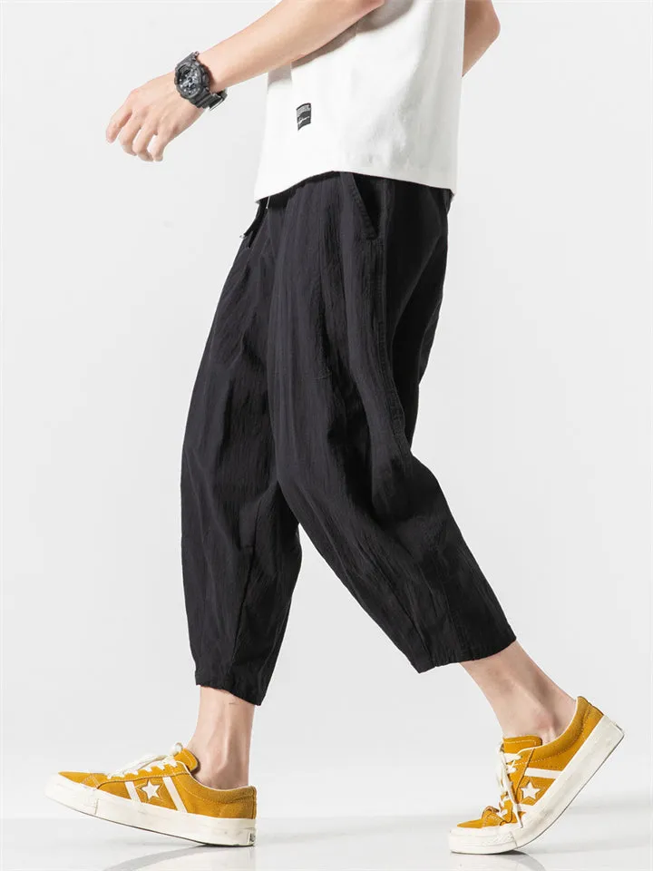 Men's Solid Color Lightweight Loose Style Pants