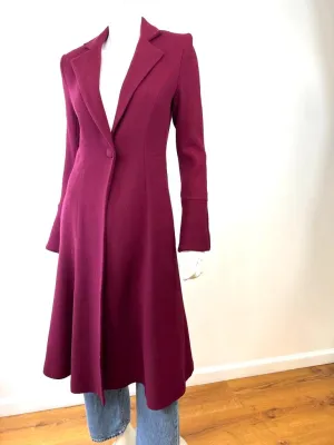MILLY ONE BUTTON ELEGANT WARM WOOL BLEND COAT