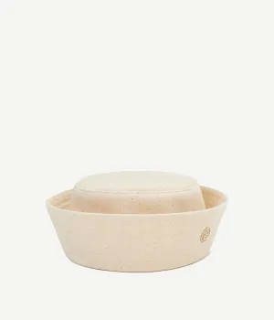Monogram-embellished Bucket Hat/Sailor Hat