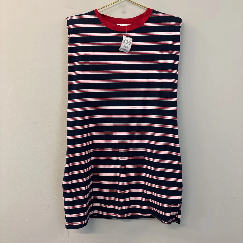 Moodie Navy/ Red Striped Tank Top Large