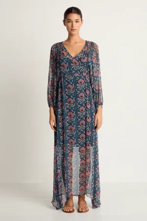 Natalie Martin Alice Dress - Vintage Flowers Indigo