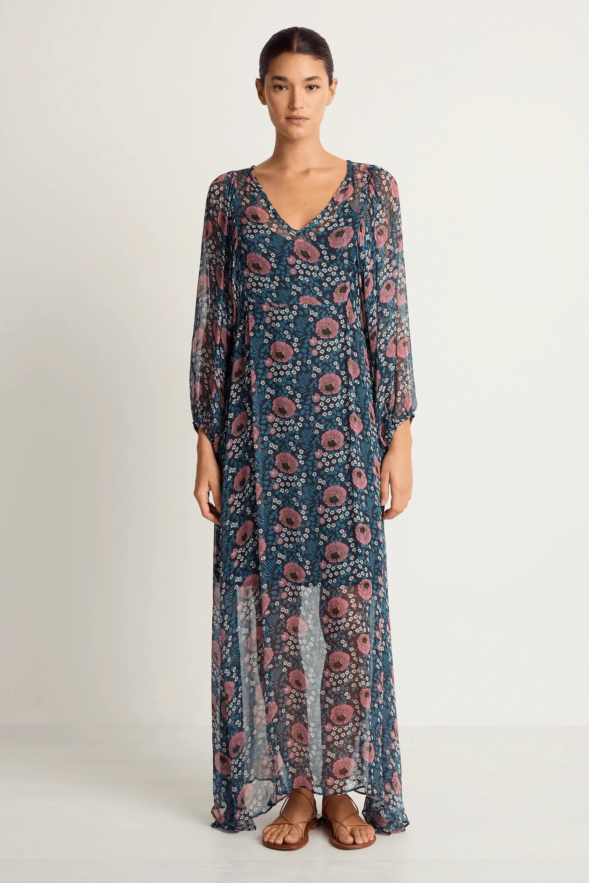 Natalie Martin Alice Dress - Vintage Flowers Indigo