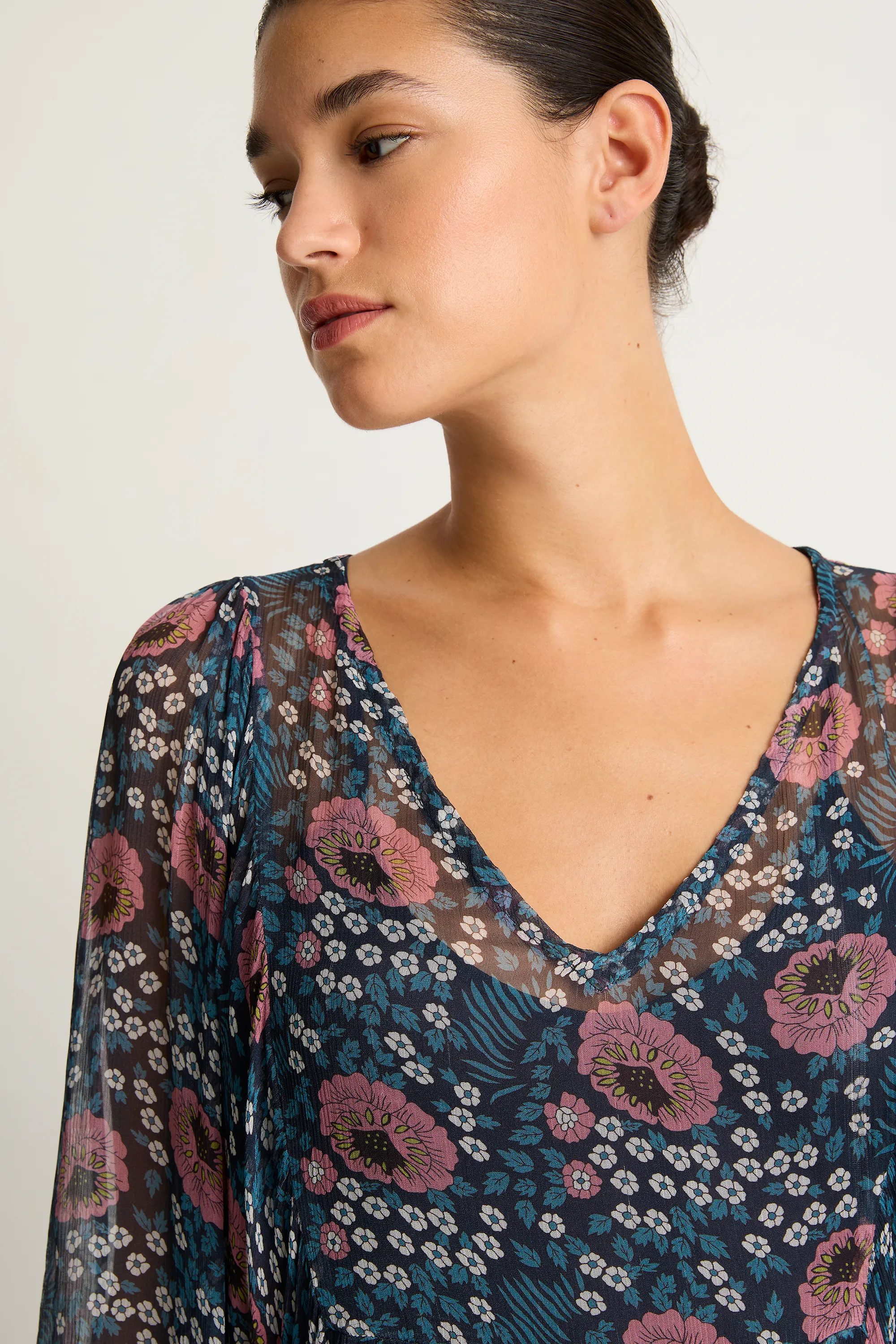 Natalie Martin Alice Dress - Vintage Flowers Indigo