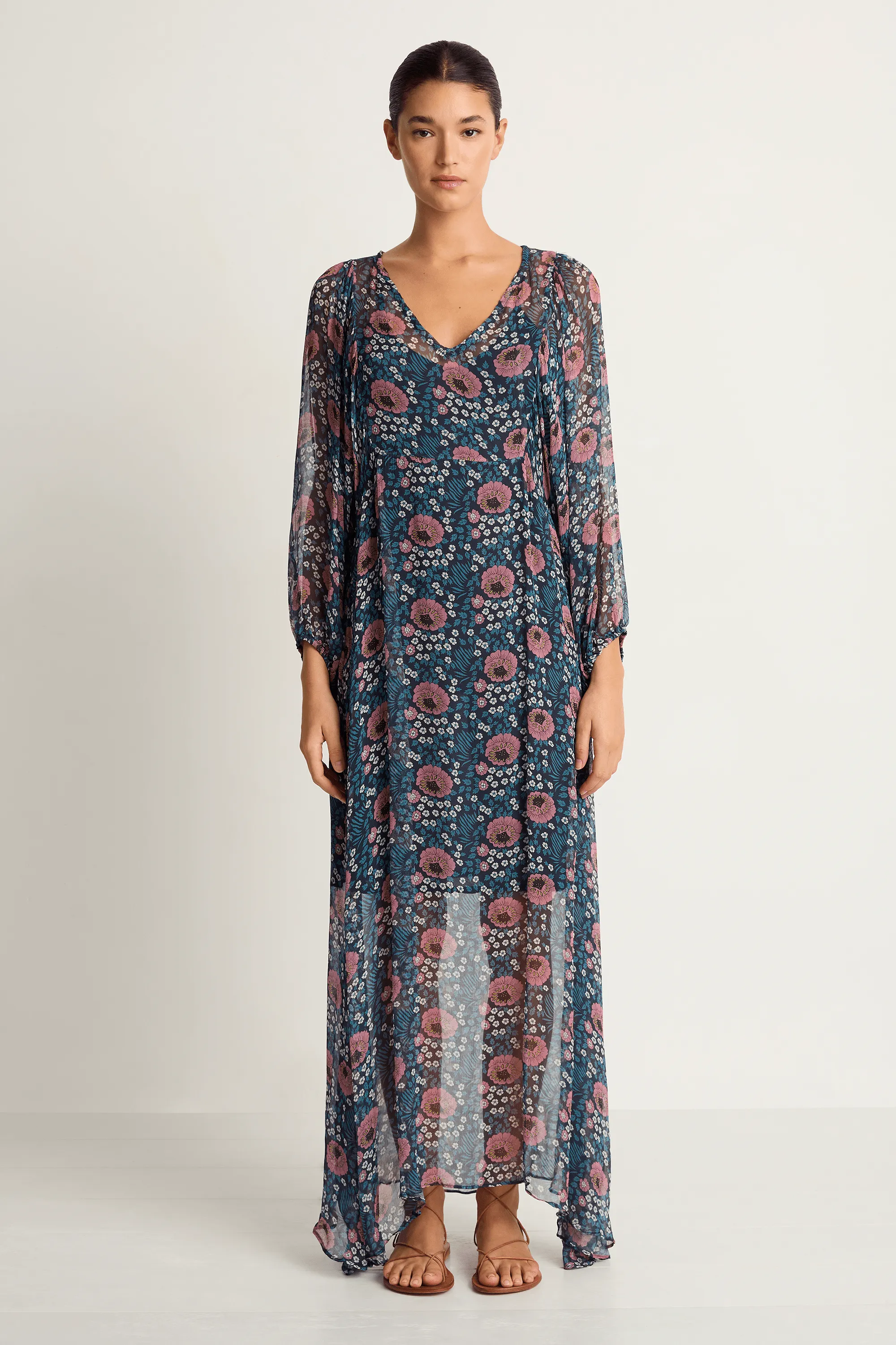 Natalie Martin Alice Dress - Vintage Flowers Indigo