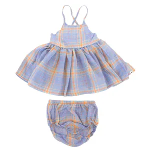 oh baby! Party Dress - Madras Plaid  - Periwinkle