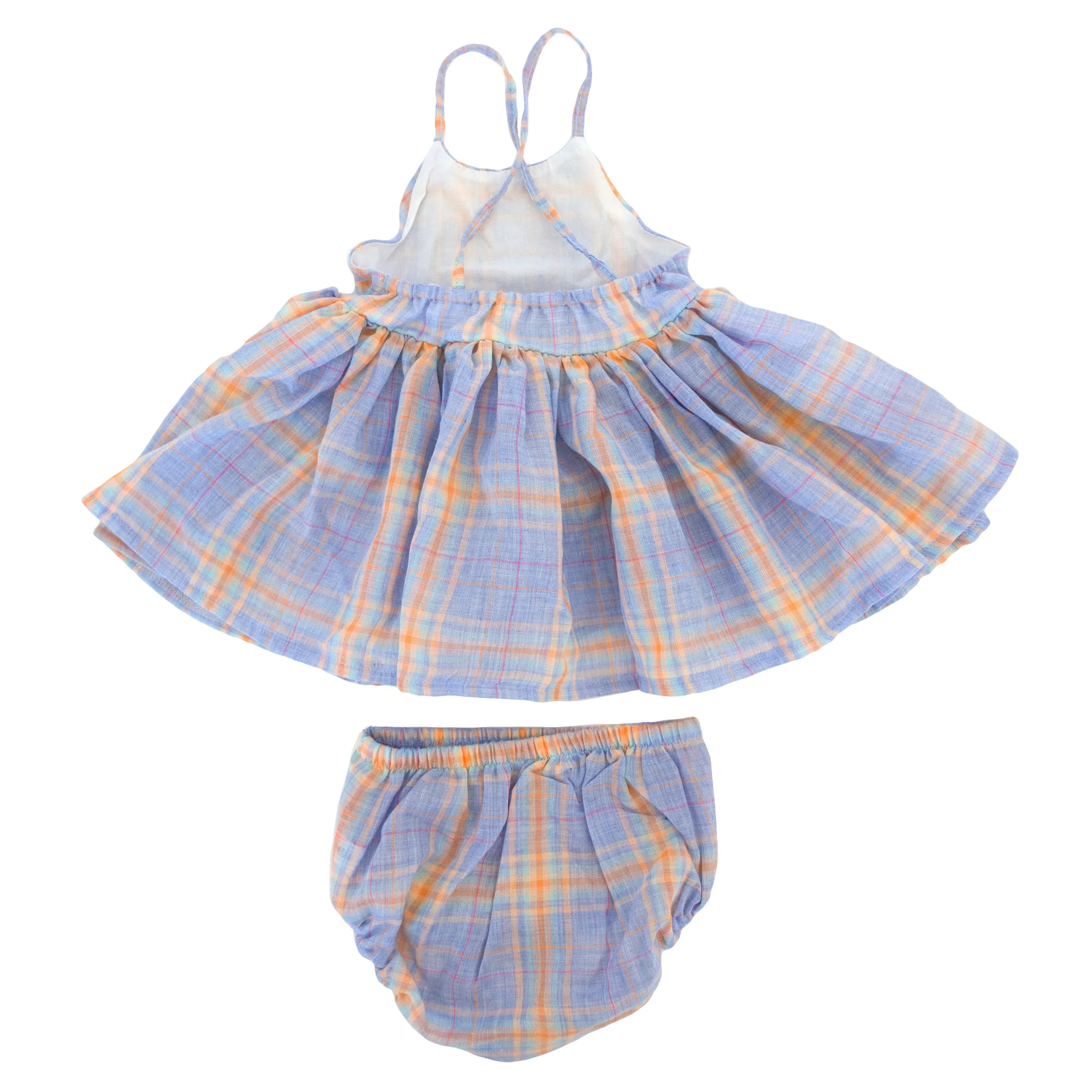 oh baby! Party Dress - Madras Plaid  - Periwinkle