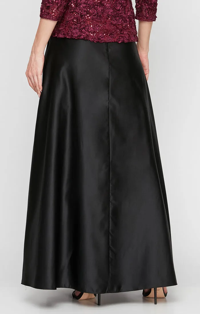Petite Satin Ballgown Skirt with Pockets and Inverted Pleat Detail