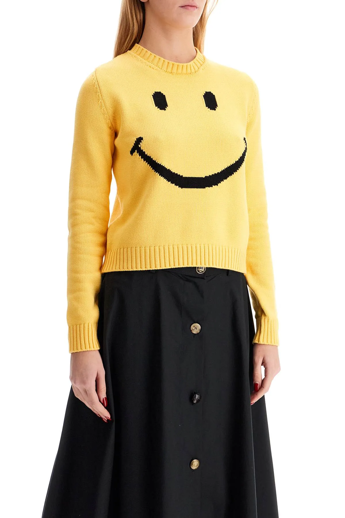 "smiley cotton blend t-shirt A0924 0507 YELLOW