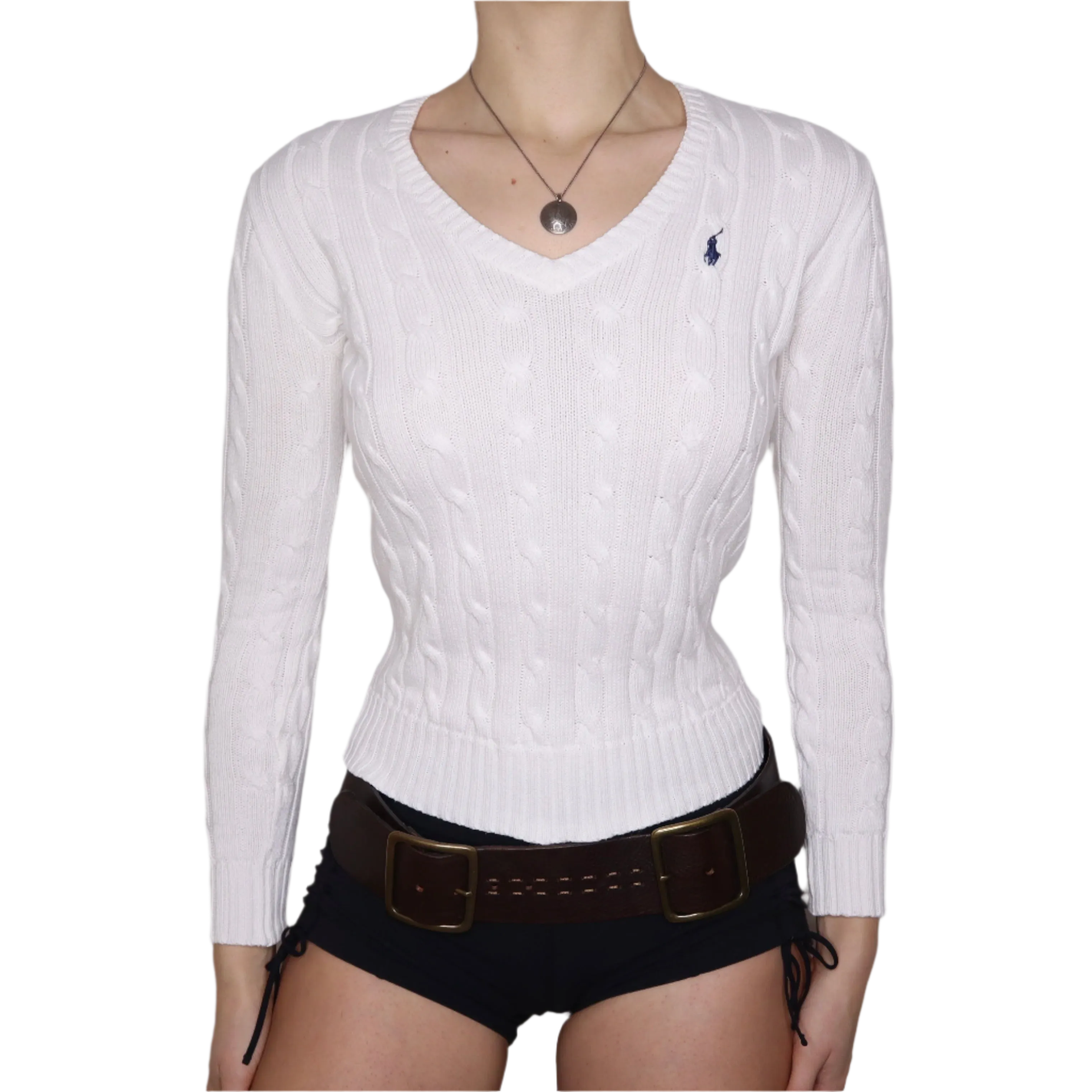 RALPH LAUREN Y2K White Sweater (XS)