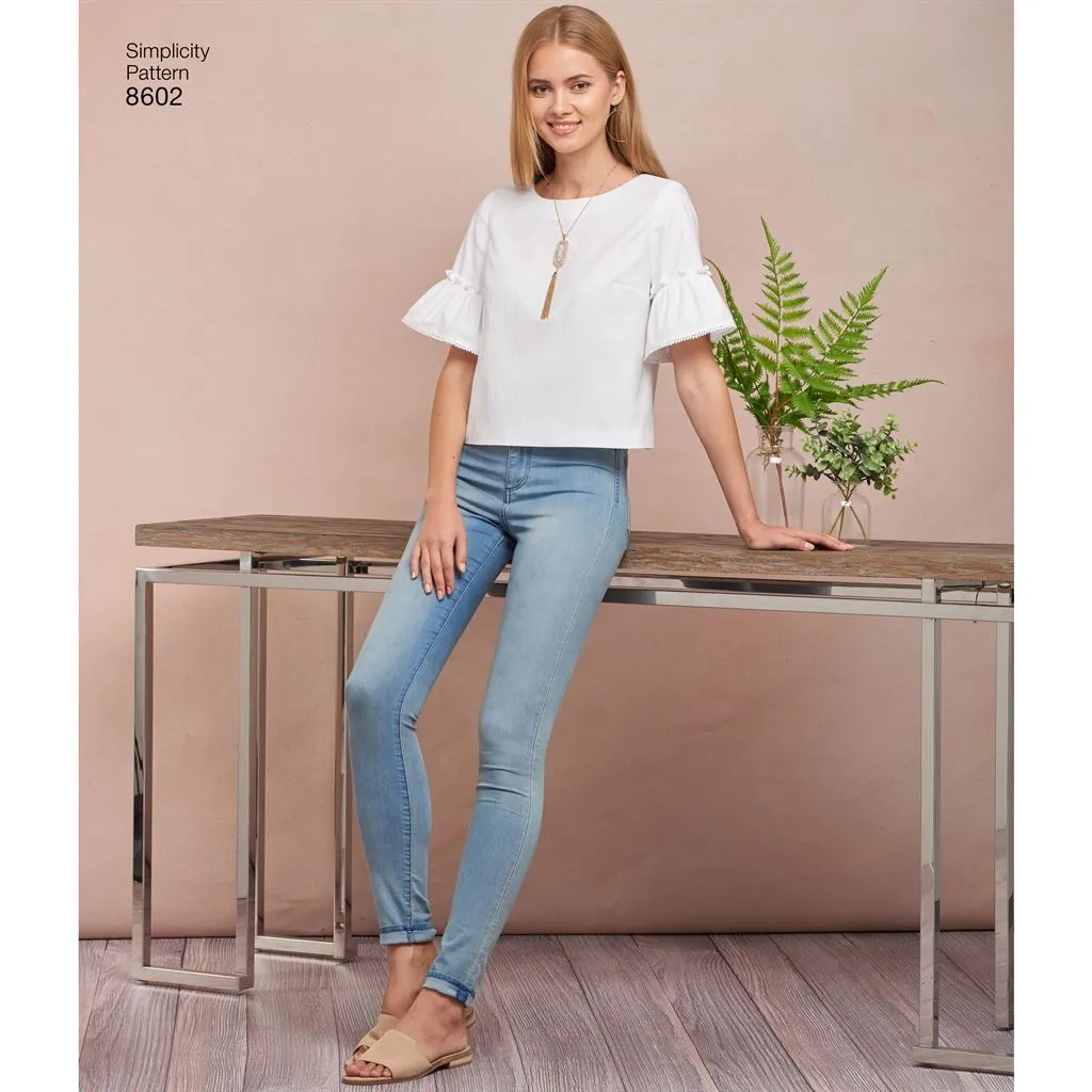 Simplicity Pattern 8602 Women’s Tops in Two Lengths