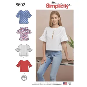 Simplicity Pattern 8602 Women’s Tops in Two Lengths
