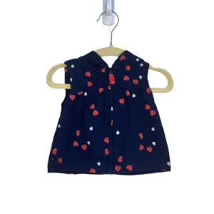 Sleeveless Hooded Zip Up Vest / Hearts