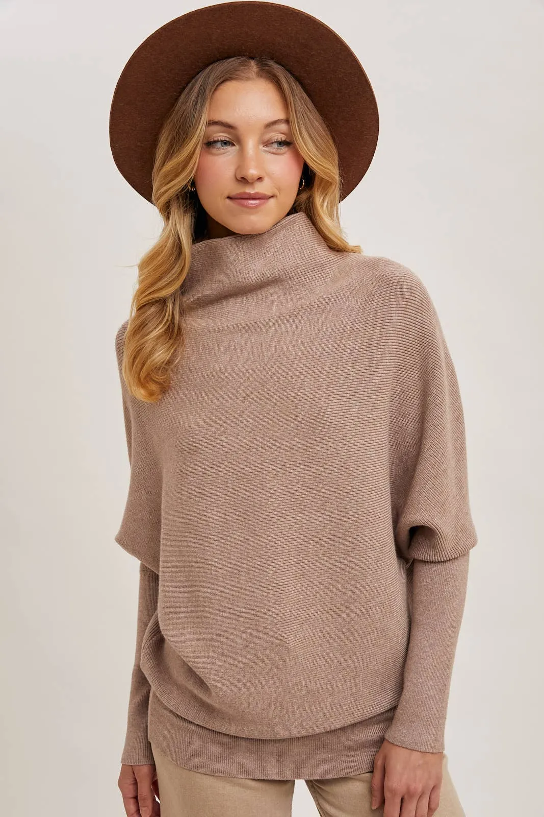 SLOUCH NECK DOLMAN PULLOVER