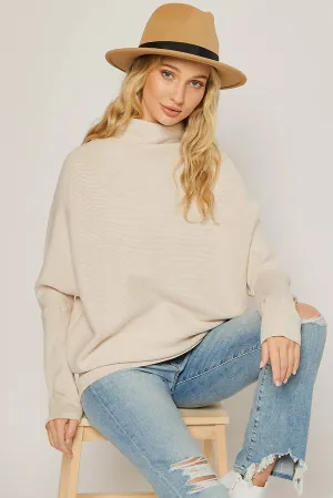 SLOUCH NECK DOLMAN PULLOVER