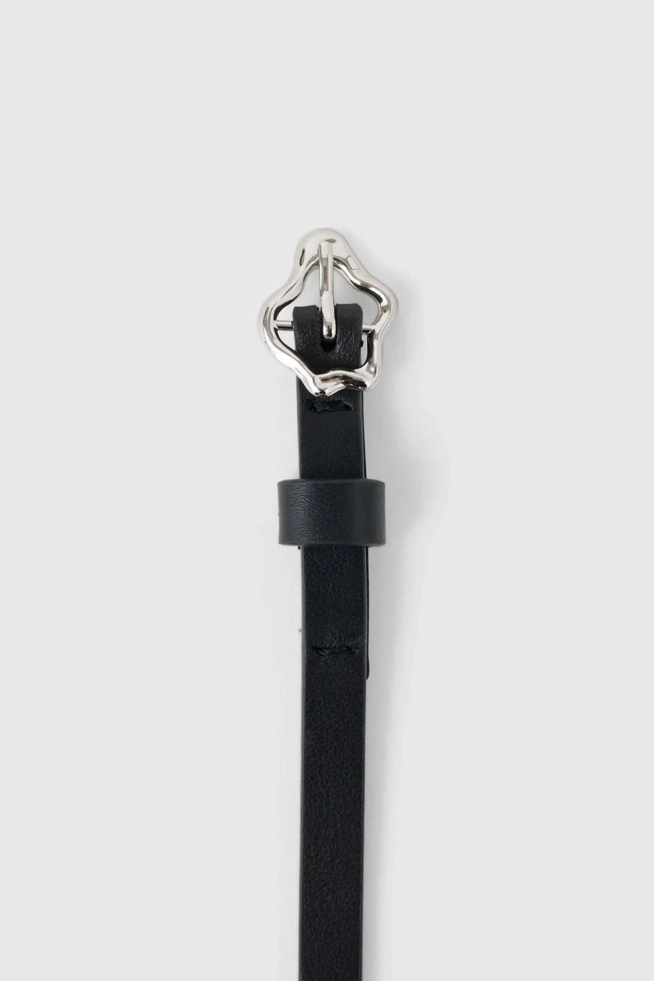 Small Coral leather belt