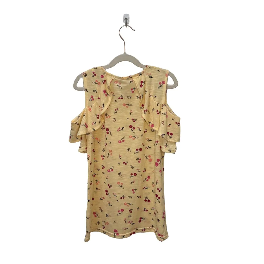 SS Cold Shoulder Shirt / Cherries