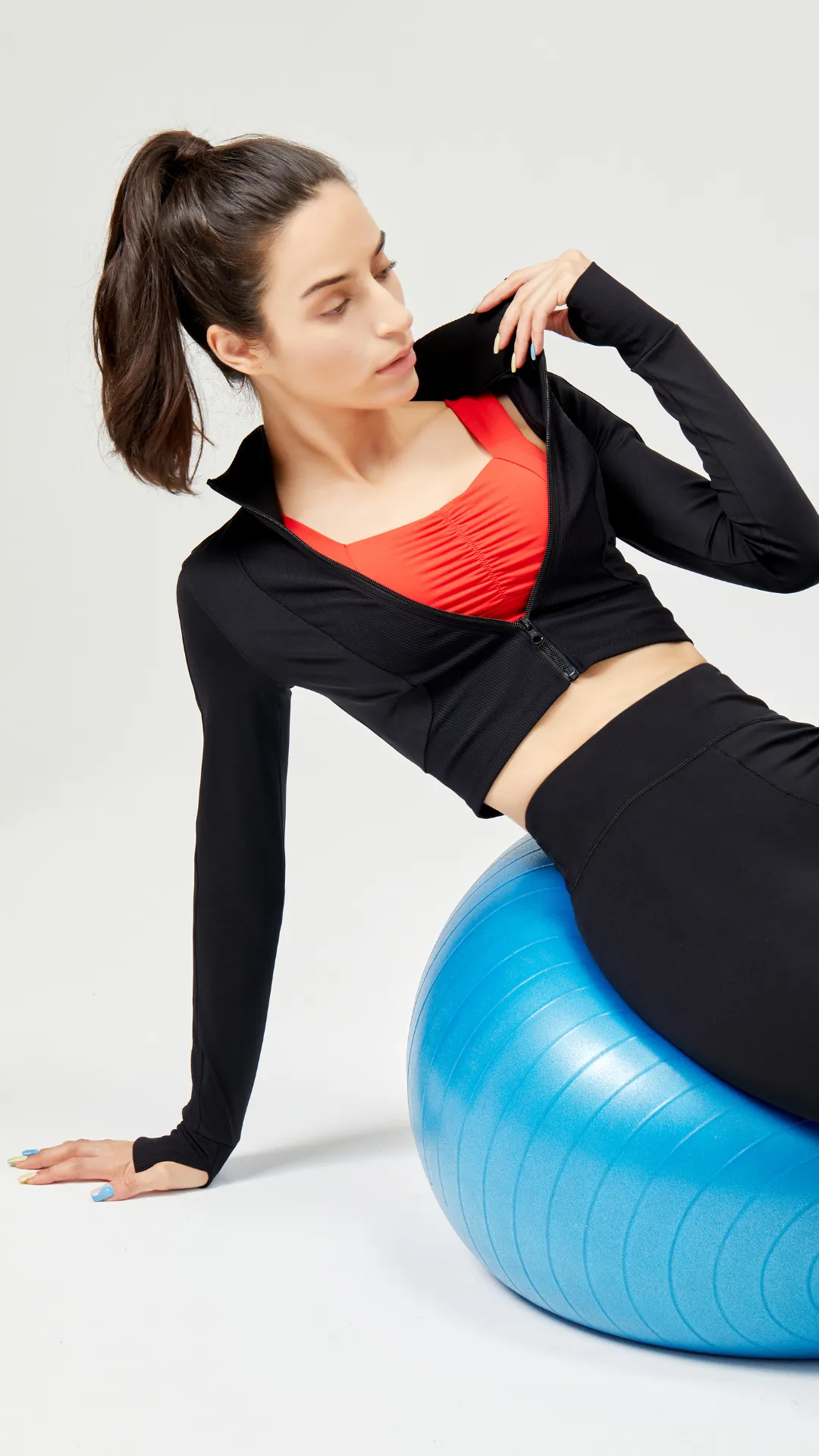 The Dual-Tone Ribbed Luxe Crop Jacket