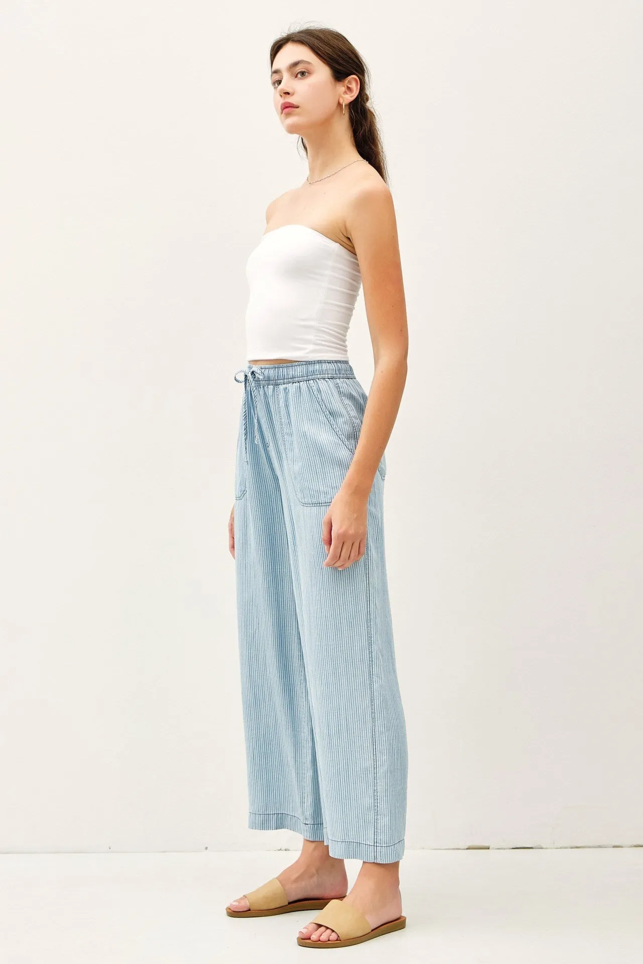TIDAL LINES STRIPED PANTS
