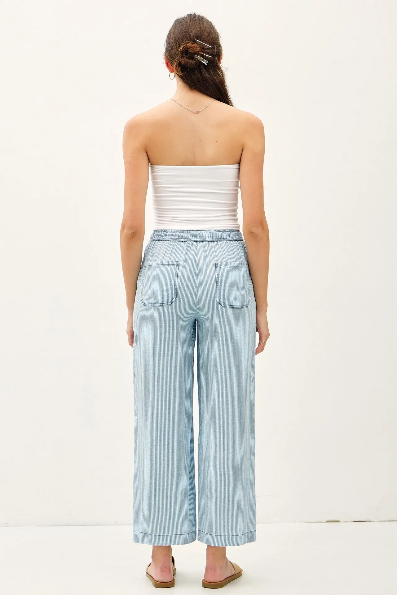 TIDAL LINES STRIPED PANTS