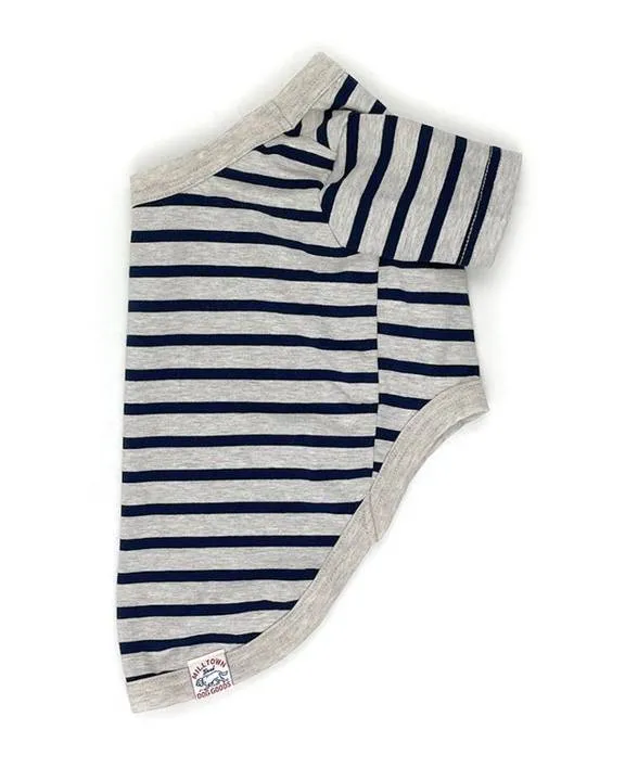 Tiny Gondolier Oatmeal   Navy Stripe Tee