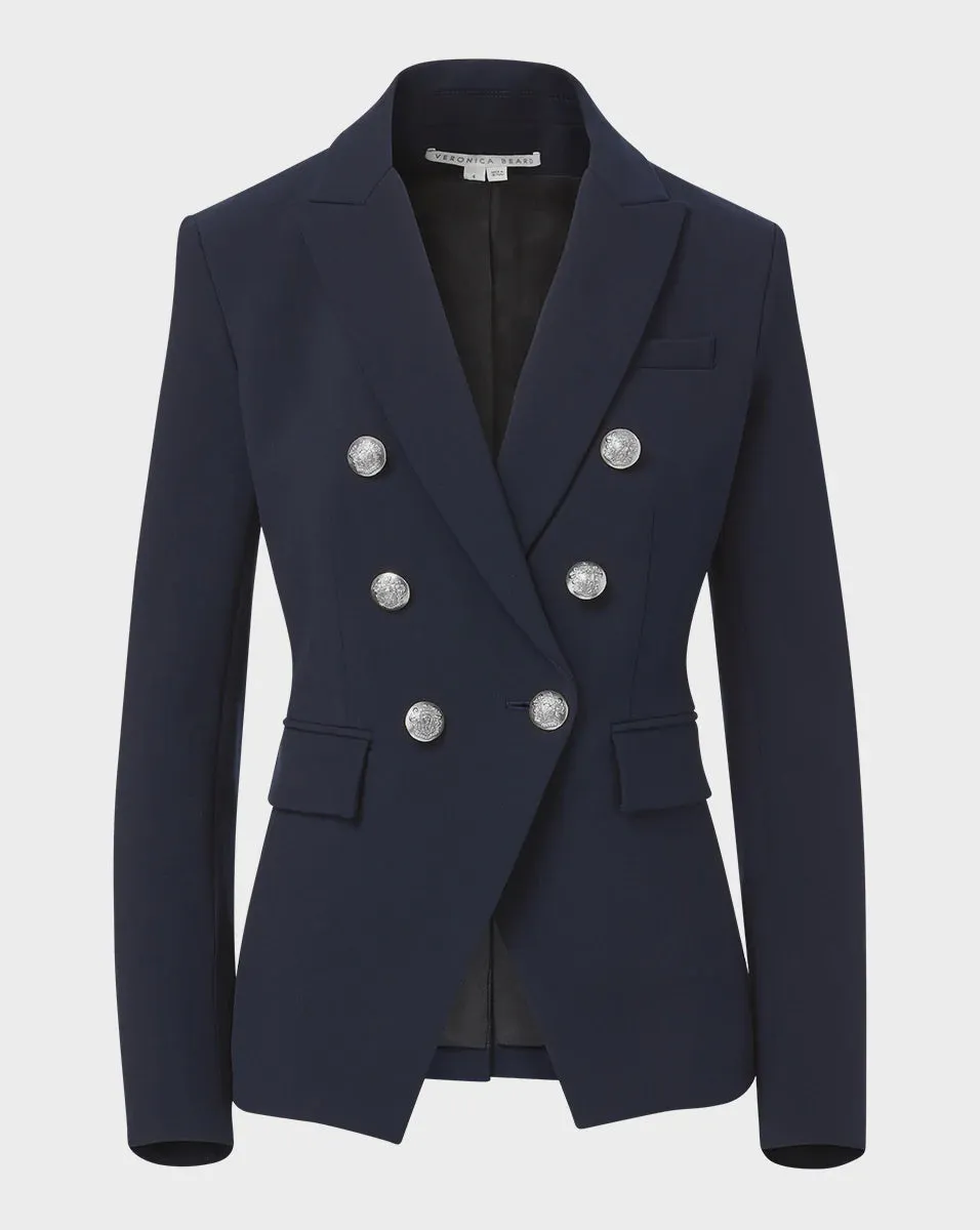 VB Miller Dickey Jacket in Navy with Silver Buttons