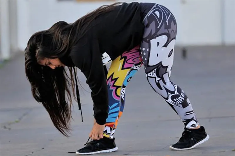 VenusFox Digital Printing High Waist Push Up Fitness Leggings