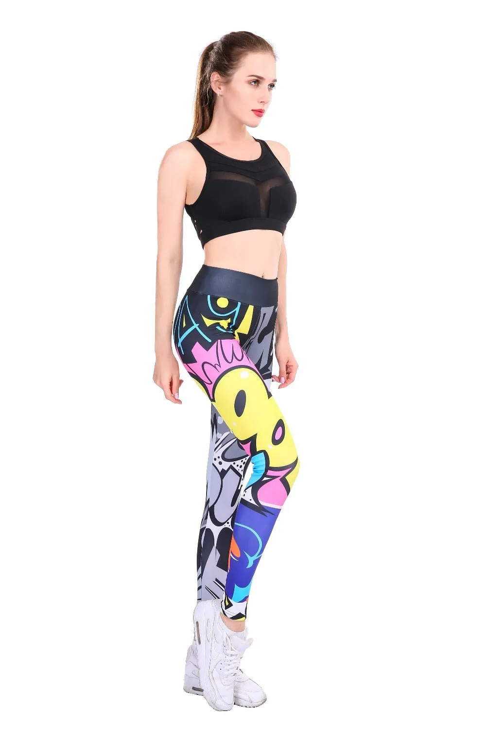 VenusFox Digital Printing High Waist Push Up Fitness Leggings