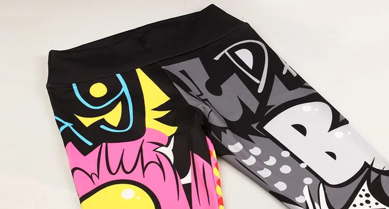 VenusFox Digital Printing High Waist Push Up Fitness Leggings