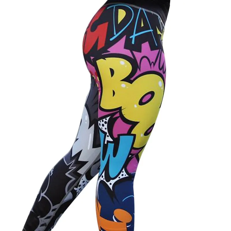 VenusFox Digital Printing High Waist Push Up Fitness Leggings