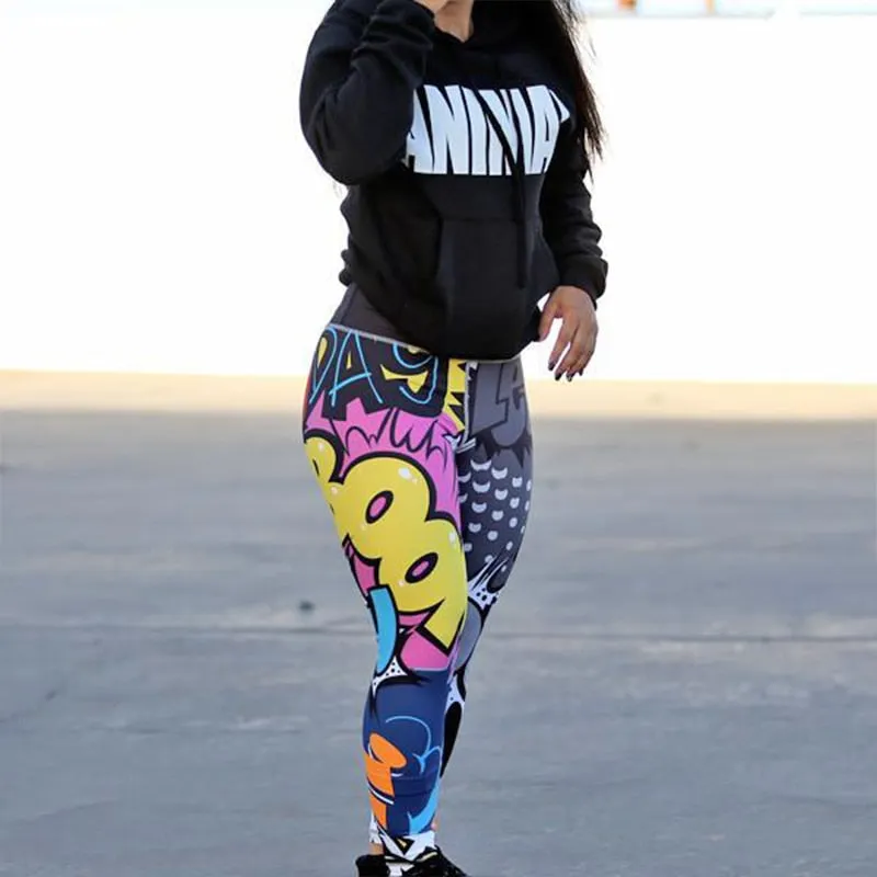 VenusFox Digital Printing High Waist Push Up Fitness Leggings