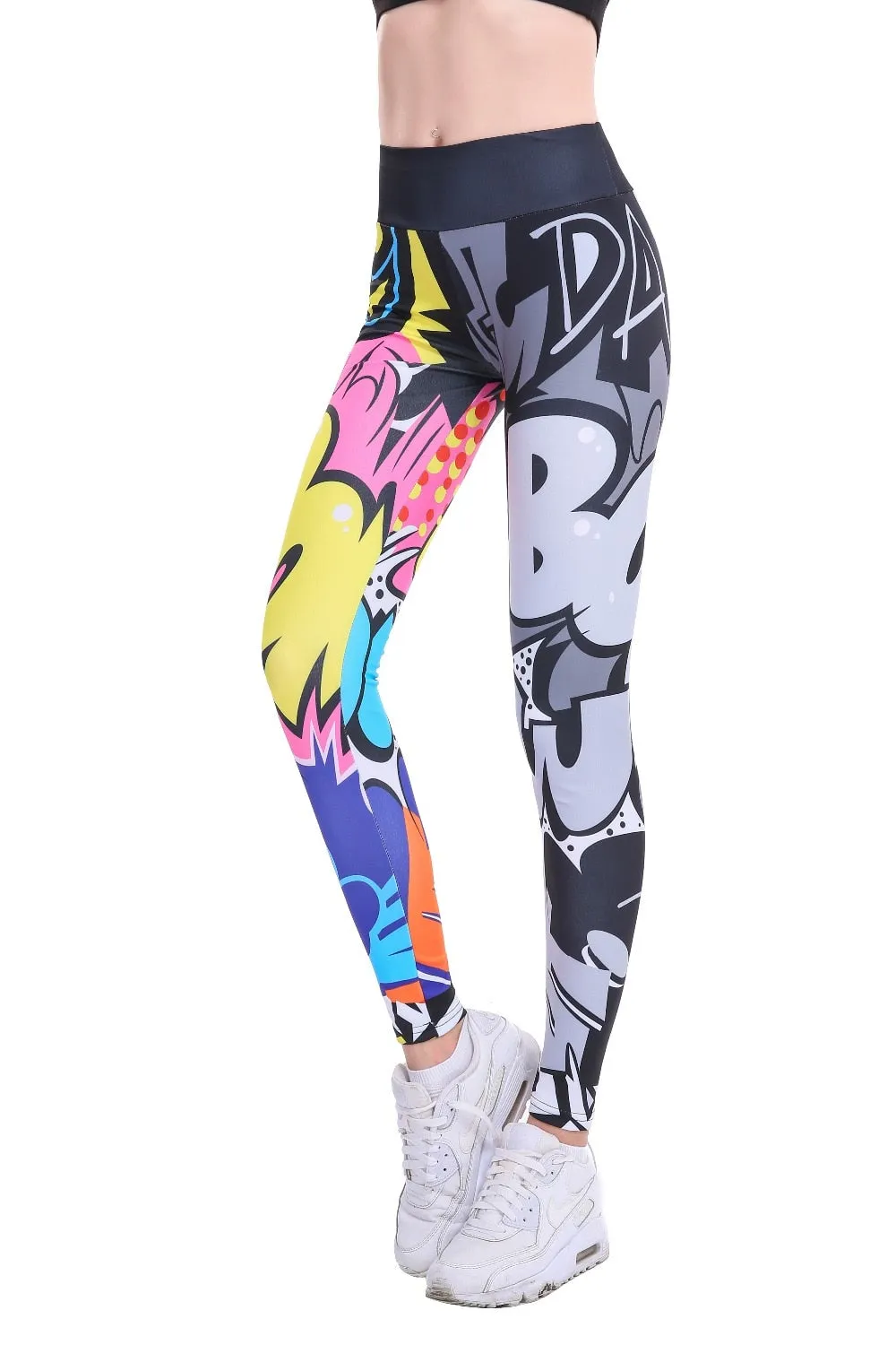 VenusFox Digital Printing High Waist Push Up Fitness Leggings