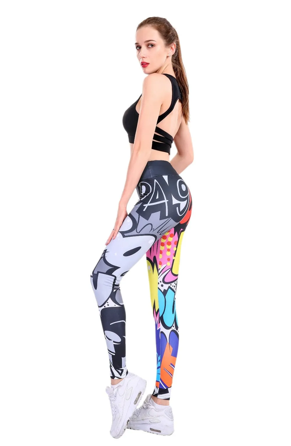 VenusFox Digital Printing High Waist Push Up Fitness Leggings