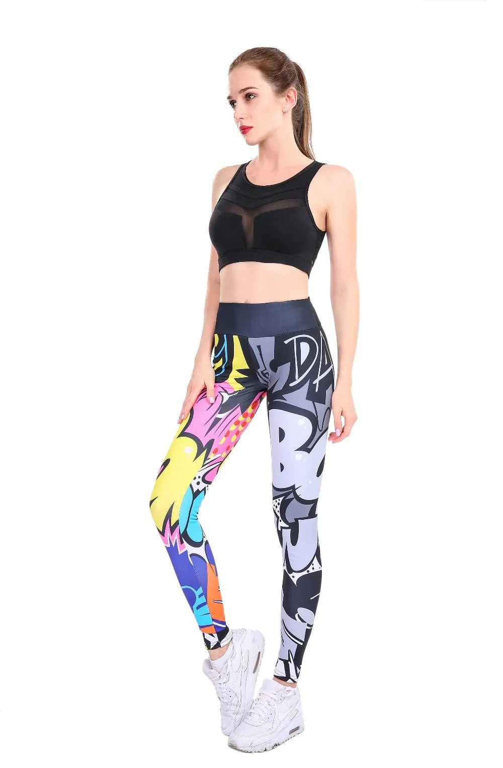 VenusFox Digital Printing High Waist Push Up Fitness Leggings