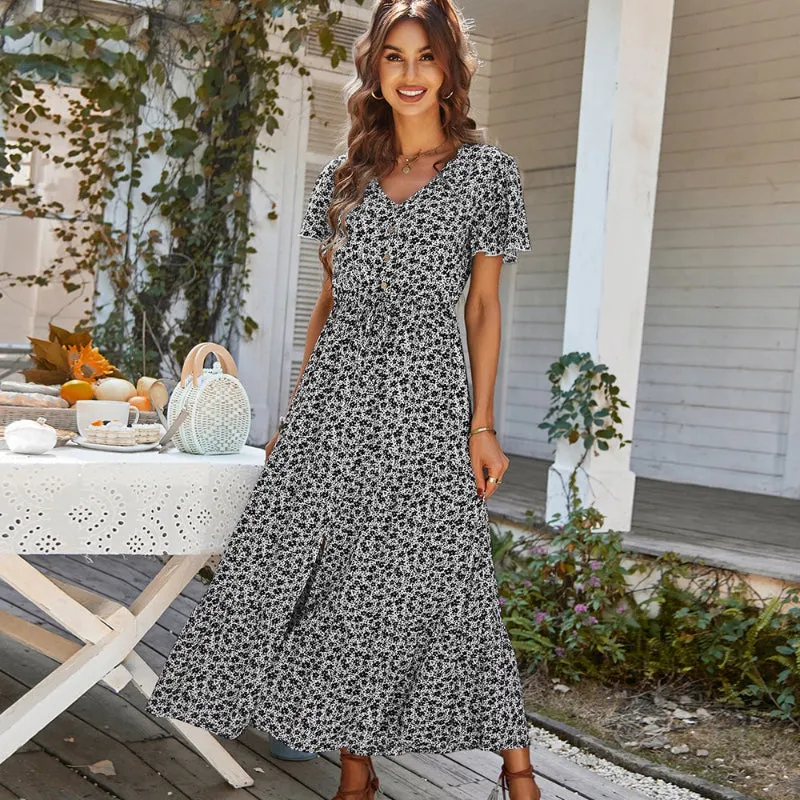 Vintage Style Flowing Floral Summer Dresses