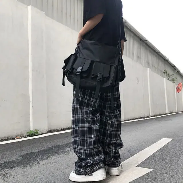 Wide Leg Pants Womens Summer Fall Chic High Waist All-match Teens Streetwear