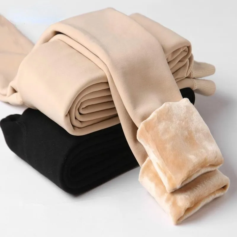 Winter Leggings For Women Warm Leggins Solid Color Velvet Leggins