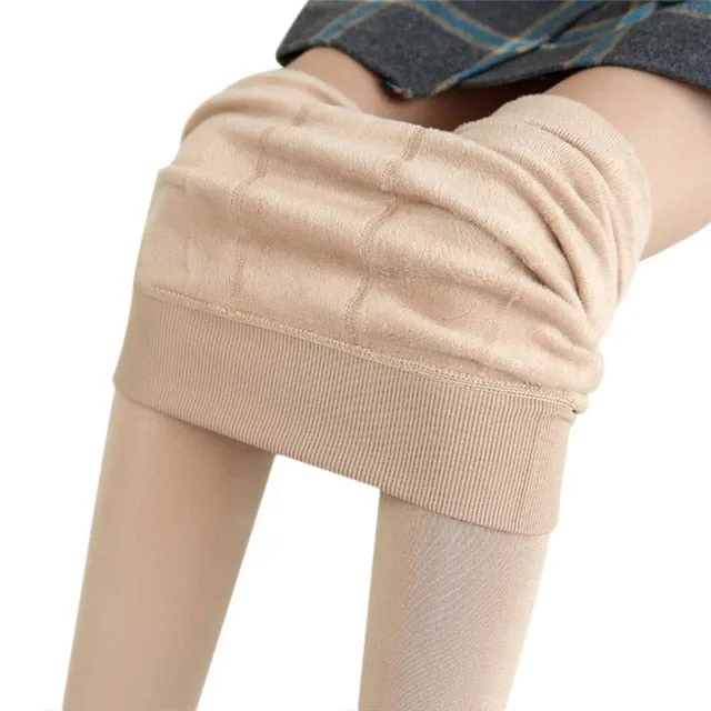 Winter Leggings For Women Warm Leggins Solid Color Velvet Leggins