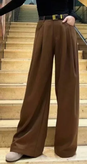 Wool Suit Straight Pants