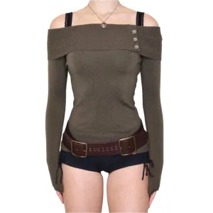 Y2K ESPRIT Off the Shoulder Sweater (XS)